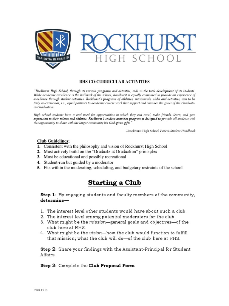 Club Proposal Form Pdf Learning Cognition