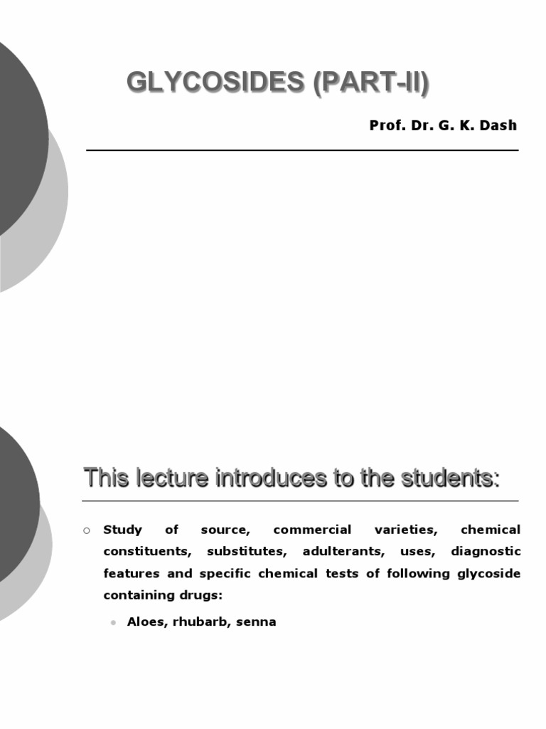 Glycosides Part II | PDF | Chloroform | Chemical Compounds