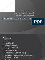 Schedule Planner: Suez Canal University Faculty of Computer and Informatics Department of Computer Science