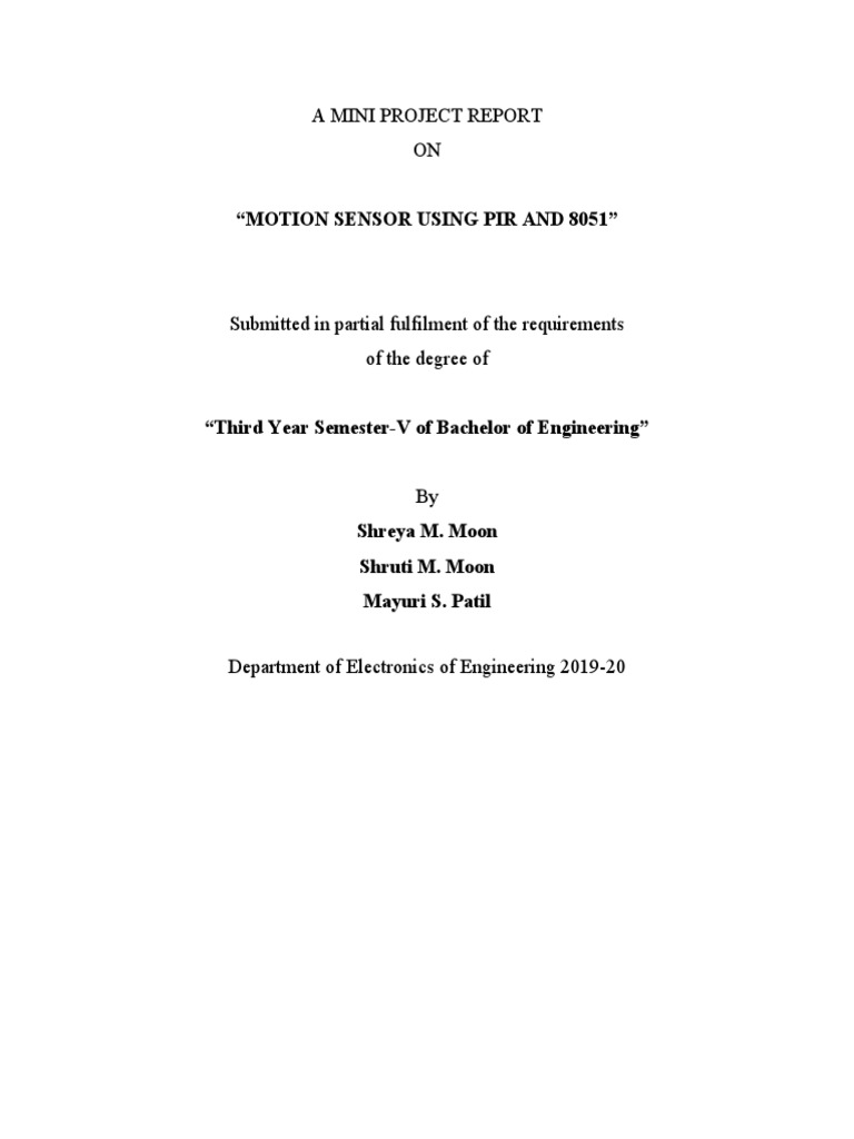 Motion Sensor Using Pir Circuit Diagram