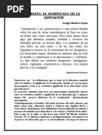 Ensayo de La Educacion