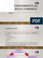 Tema 1 Los Recursos Humanos en La Empresa