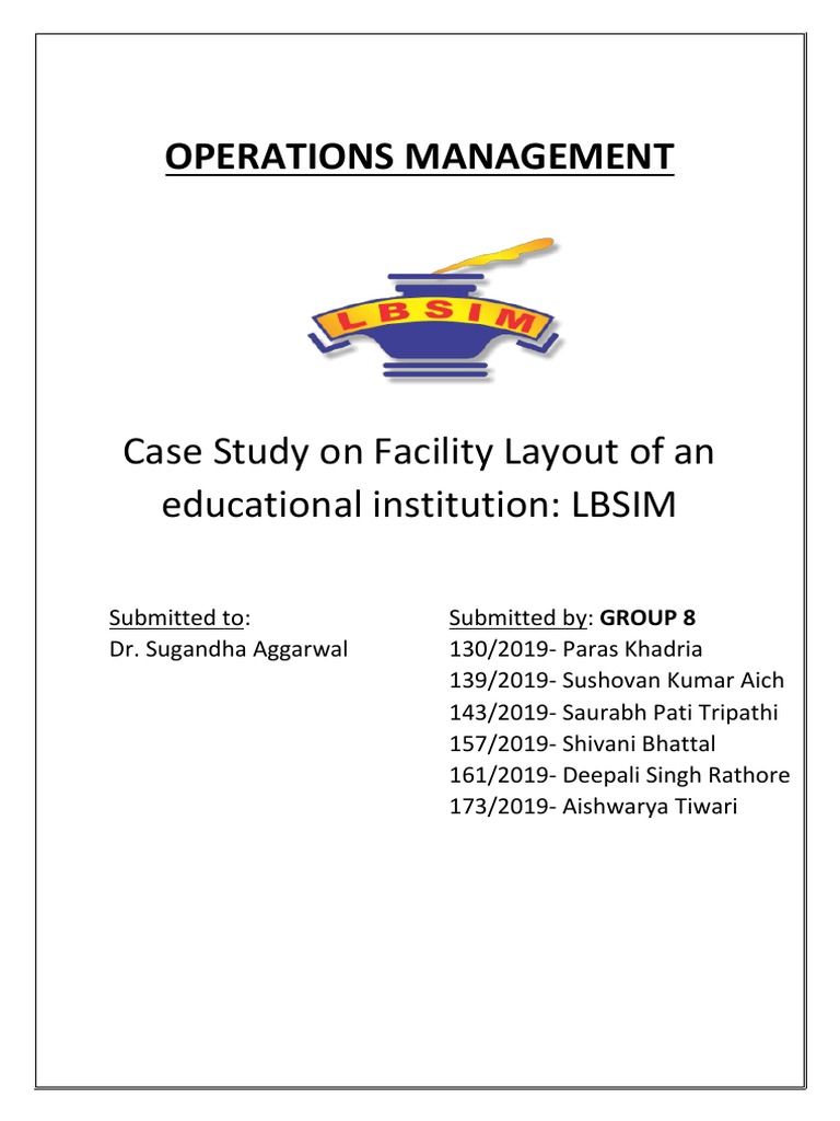 Facility Layout Case Study: LBSIM | PDF | Lean Manufacturing ...