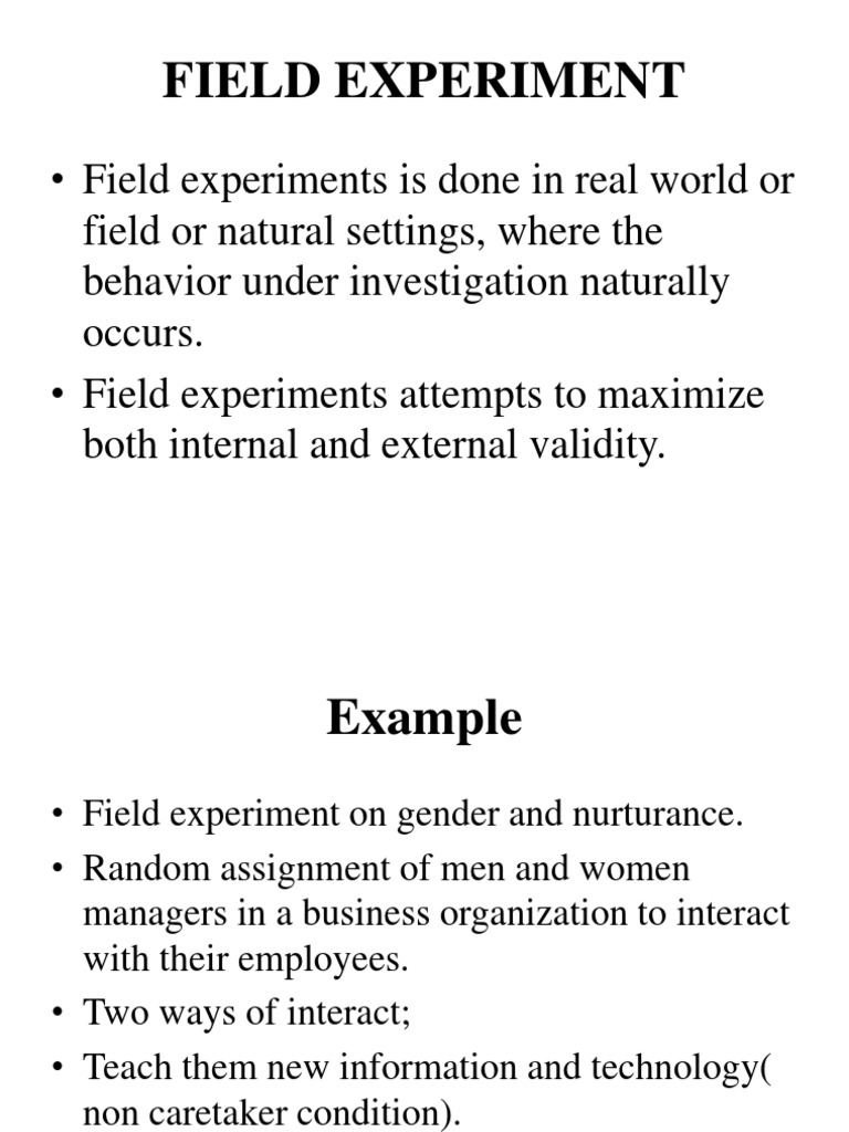 Field Experiment PDF