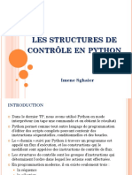 Python 2 LES STRUCTURES DE CONTRÔLE EN PYTHON