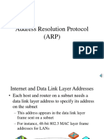 ARP protocol resolves IP and data link layer addresses less than 40 chars