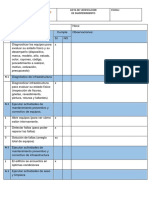 Lista de Verificacion Mantenimiento