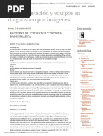 Instrumentación y Equipos en Diagnóstico Por Imágenes. - FACTORES DE EXPOSICIÓN Y TÉCNICA RADIOGRAFICA