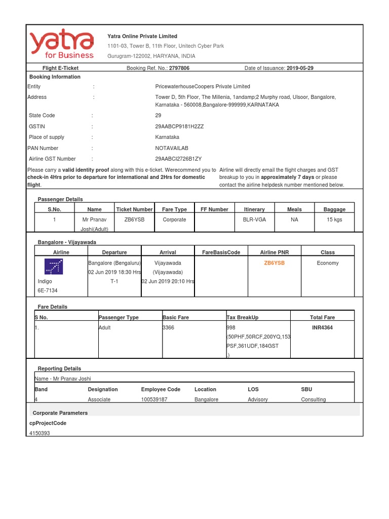 Corporate Flight Booking Invoice | PDF | Value Added Tax | Receipt
