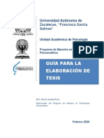 Guía para elaboración tesis MA Psicoterapia Psicoanalítica