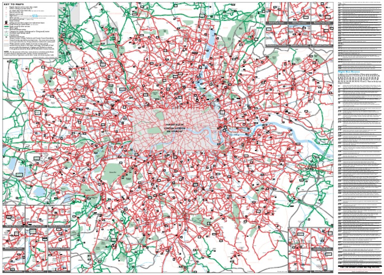 Greater London Bus Map