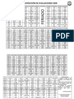 ROL DE SUPERVICIÓN DE EVALUACIONES 2020