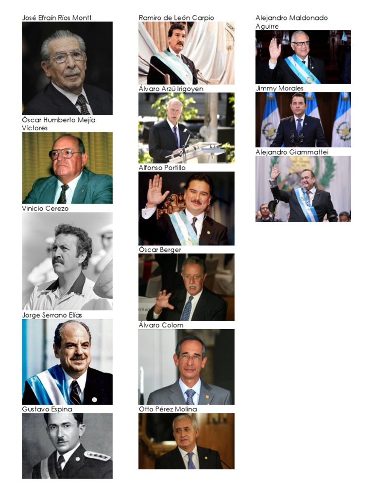 Últimos 10 Presidentes de Guatemala | PDF