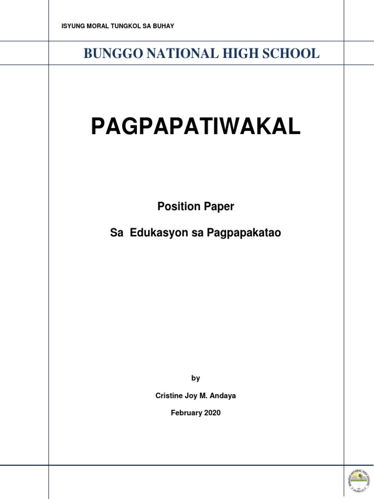 Position Paper | PDF
