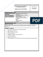 perfil de cargos - gerencia administrativa financiera