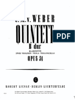 (Clarinet - Institute) Weber, Carl Maria Von - Clarinet Quintet, Op.34 PDF