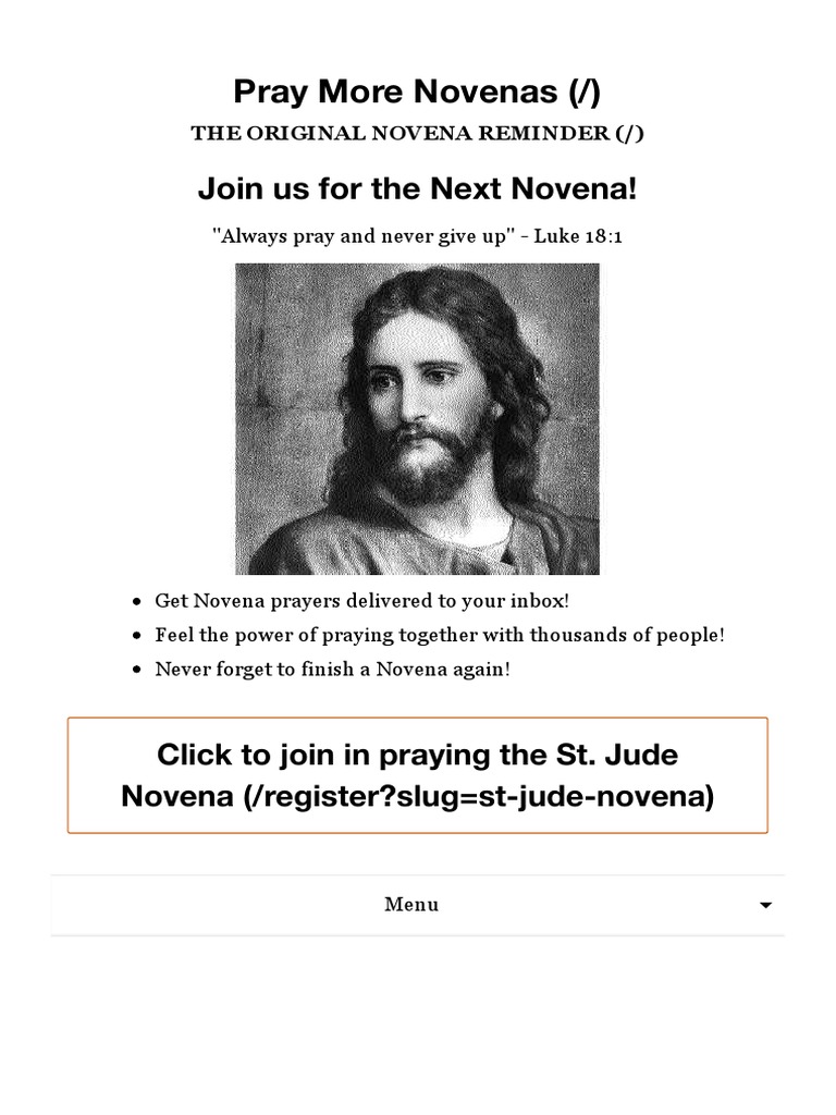 ST. JUDE NOVENA PRAYERS Pray More Novenas Novena Prayers & Catholic Devotion PDF God The