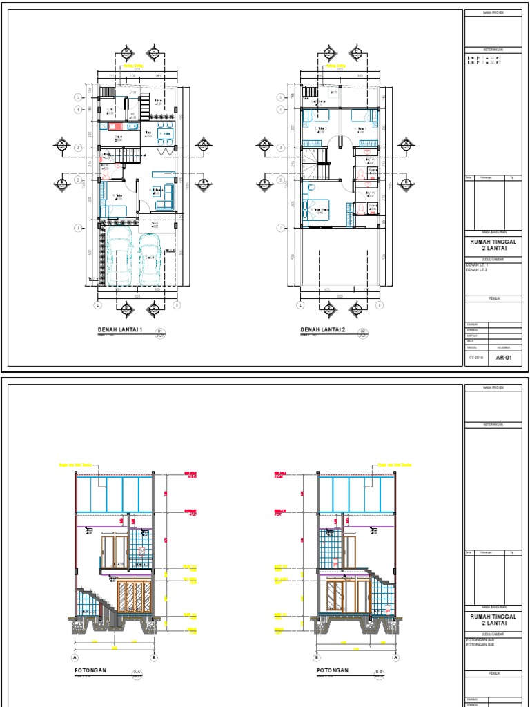 Gambar Kerja Rumah 2 Lantai PDF