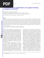 Download Influence of Creatine Suppl on Cognitive Function of Vegetarians and Omnivores by Doug Cook RD MHSc CDE SN45067875 doc pdf