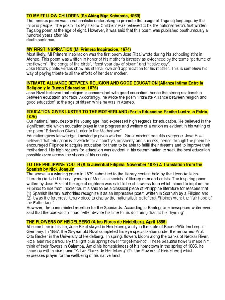 mother's birthday poem by jose rizal