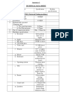 Specifications - UTM