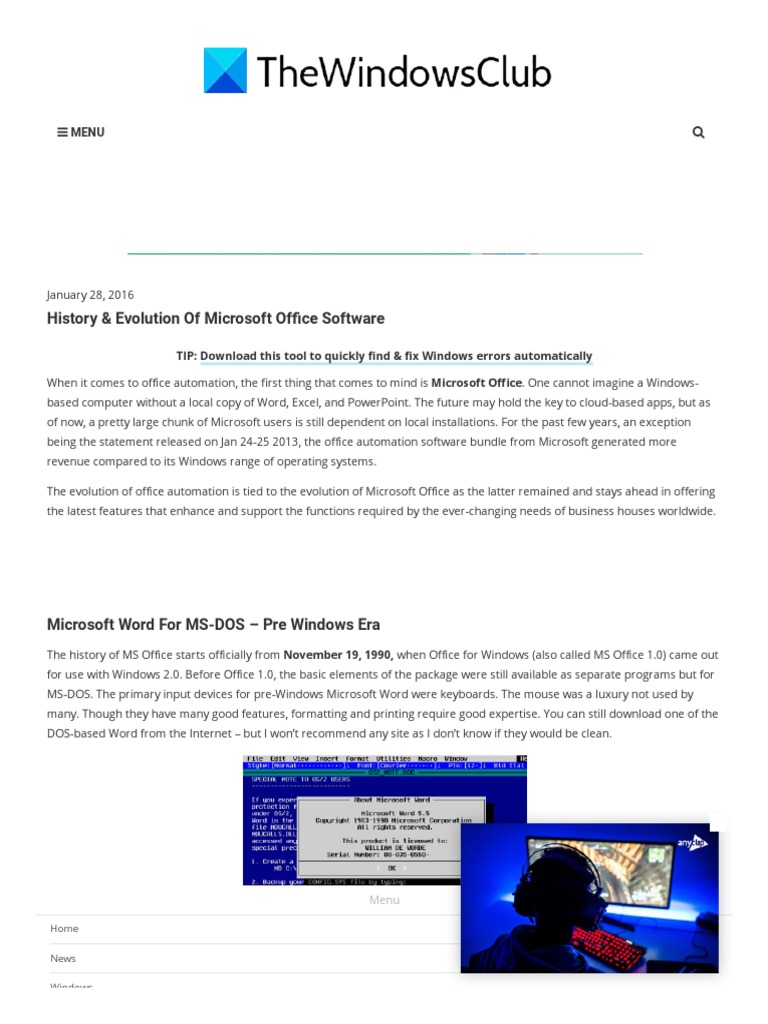 Evolution of Microsoft Office History | PDF | Microsoft Office 2013 ...