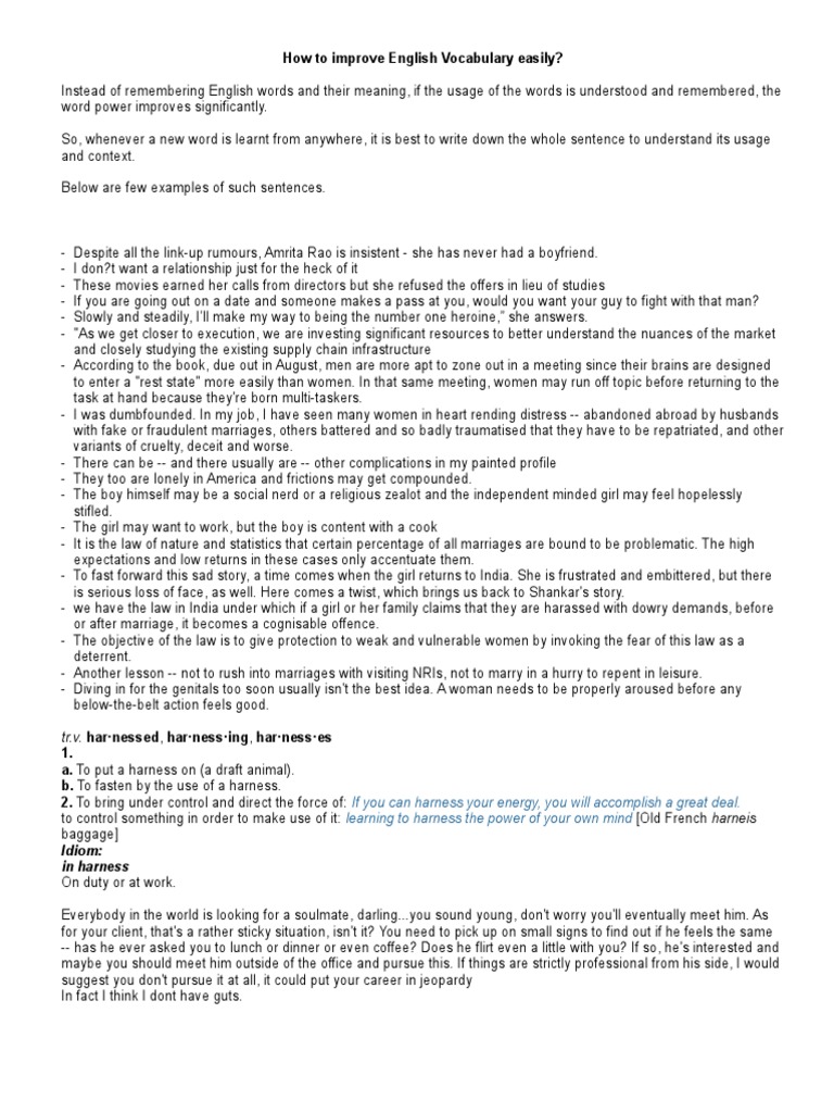 How To Improve English Vocabulary Easily | PDF | Elephant