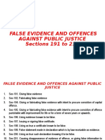 False Evidence AND Offences Against Public Justice First Lacture