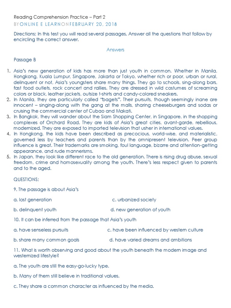 Ept Reading Comprehension2 PDF