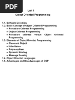 Unit 1 Object Orinted Programming