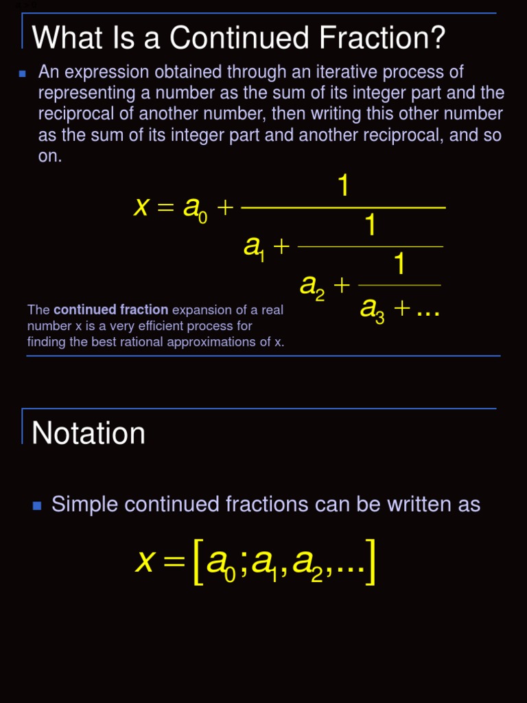 Understanding Continued Fractions | PDF | Fraction (Mathematics ...