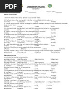 Grade 10 Filipino Second Examination