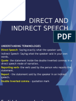 Direct and Indirect Speech