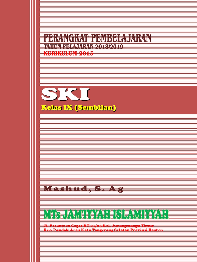 Perangkat Pembelajaran Ski Kelas 9