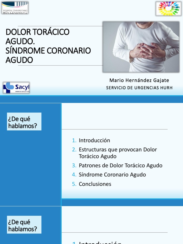Dolor Torácico Agudo y Síndrome Coronario Agudo PDF Infarto de