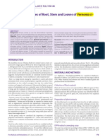 Antioxidant Activities of Root, Stem and Leaves of Vernonia cinerea (L) Less