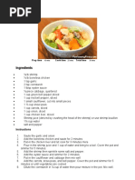 Chopsuey Recipe