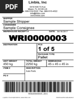 Warehouse Receipt Label 4 X 6