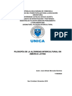 Filosofía de La Alteridad Intercultural en América Latina