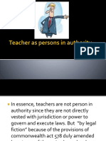 Teachers As Person in Authority