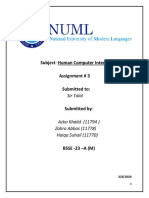 Assignmnet No 3 Hci