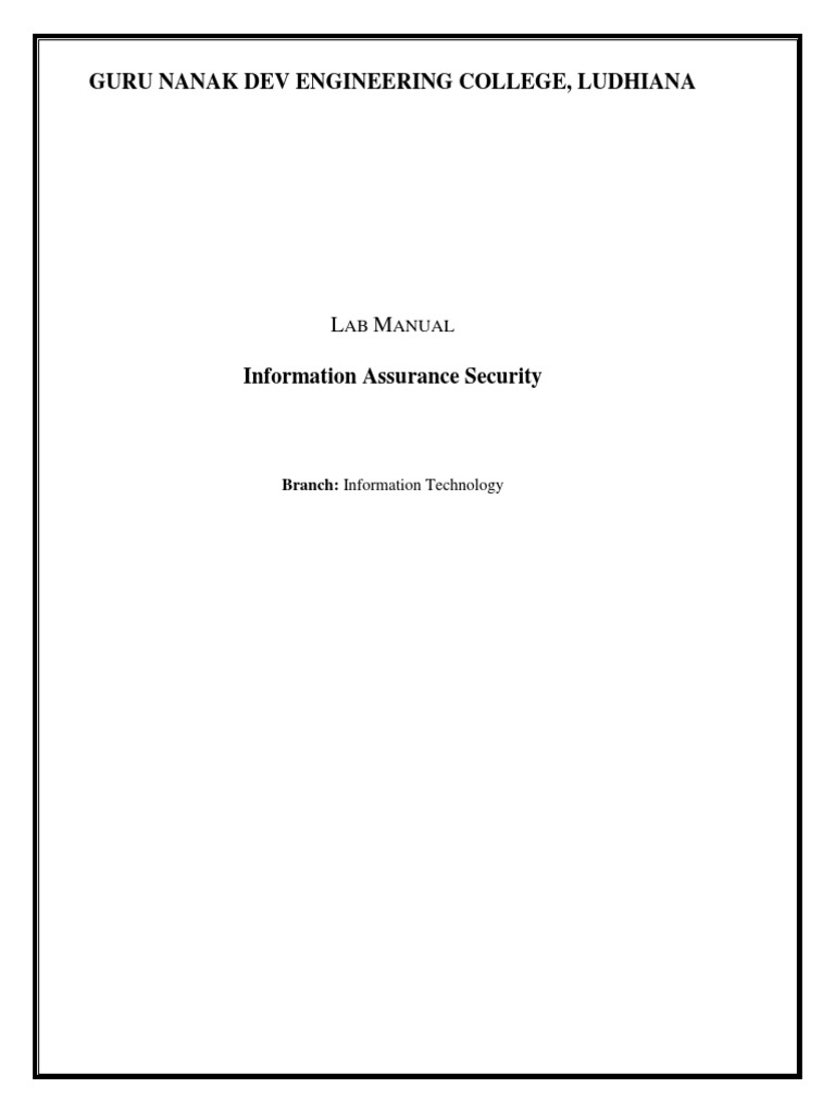IAS Complete Lab Manual | PDF | Cryptography | Public Key Cryptography