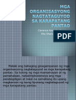 Mga Organisasyong Nagtataguyod Sa Karapatang Pantao