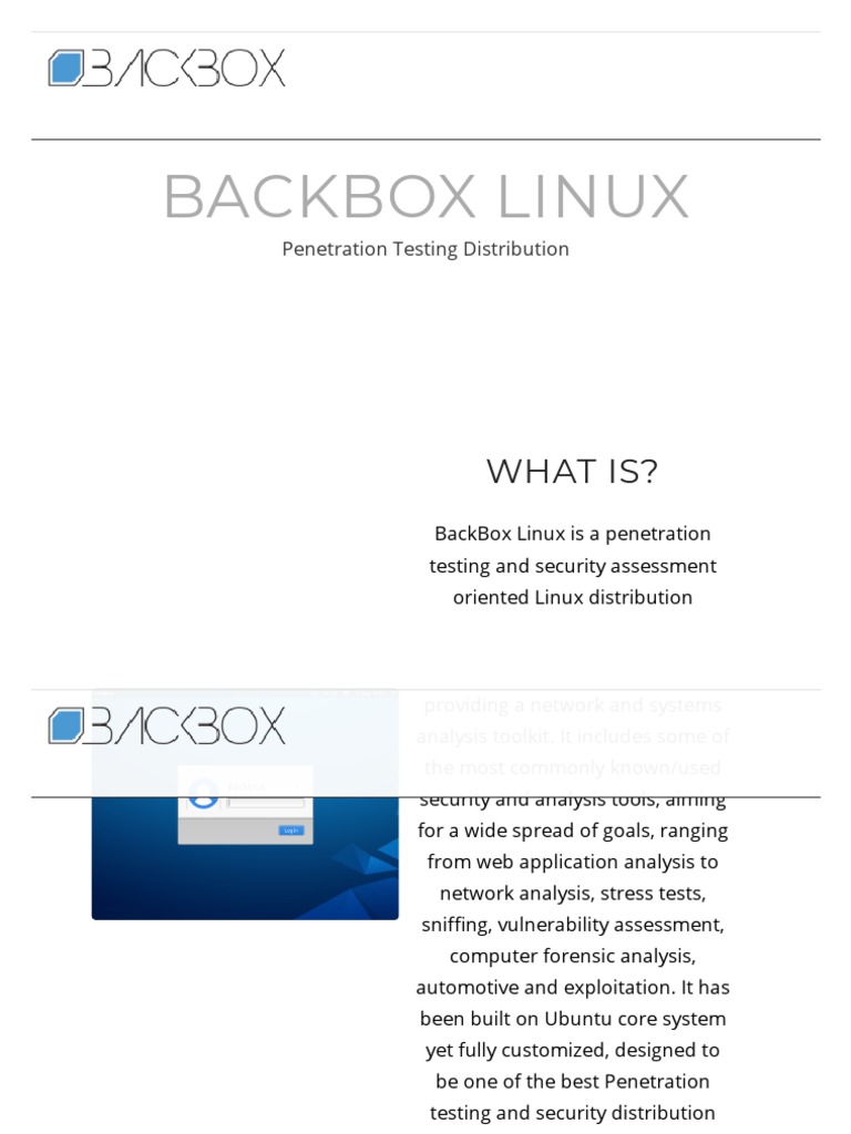 Homepage - BackBox - Org Linux | PDF | Linux | Linux Distribution