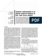 Computer Implementation of An Optimal Conformal Mapping For Gear Tooth Stress Analysis
