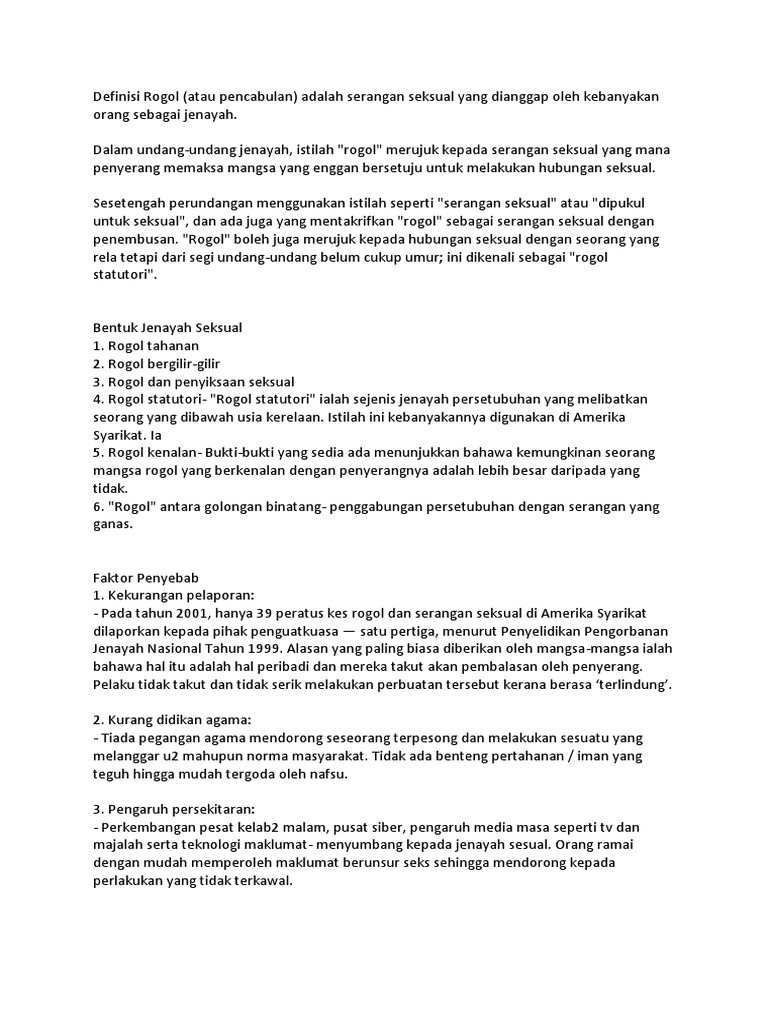 Kesan Jenayah Seksual I K M Pdf