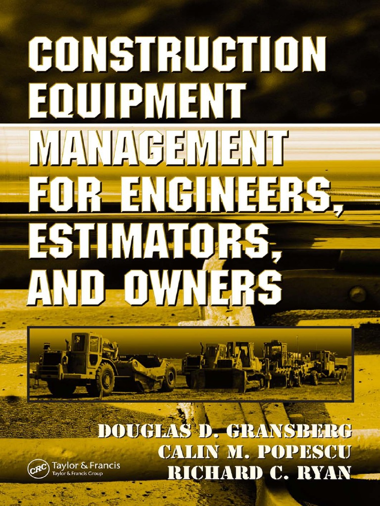 Construction Equipment Management Book Heavy Equipment Depreciation