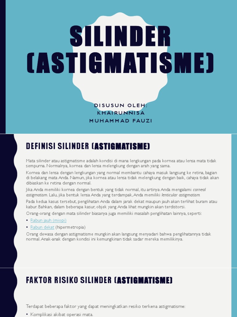 Silinder (Astigmatisme) | PDF