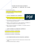 Preguntas Del Tema Estructura Del Estado Colombiano