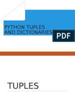 Python Tuples and Dictionaries